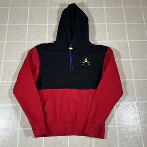 Nike Air Jordan Hoodie Mens Medium Black Colorblock Essentials Lounge Gym CK6684